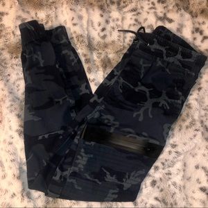 Ring of Fire Blue Camo Jogger Pants - Size 10/12